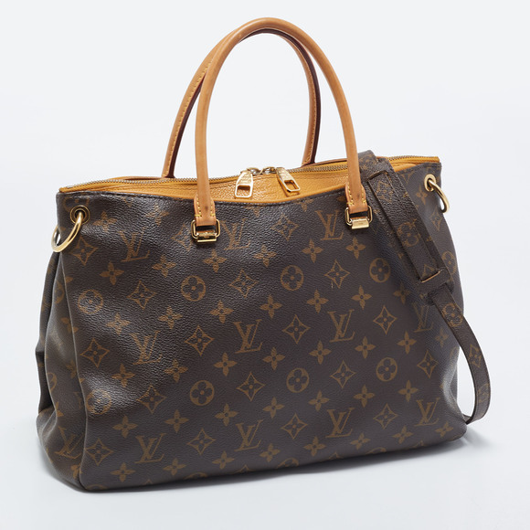 LOUIS VUITTON Saffran Monogram Canvas Pallas MM Bag - Picture 3 of 8